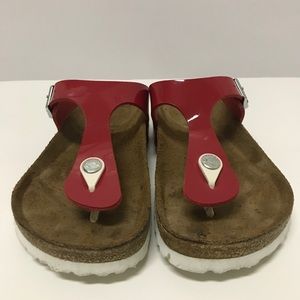 Birkenstock Gizeh Glossy Red Size 37